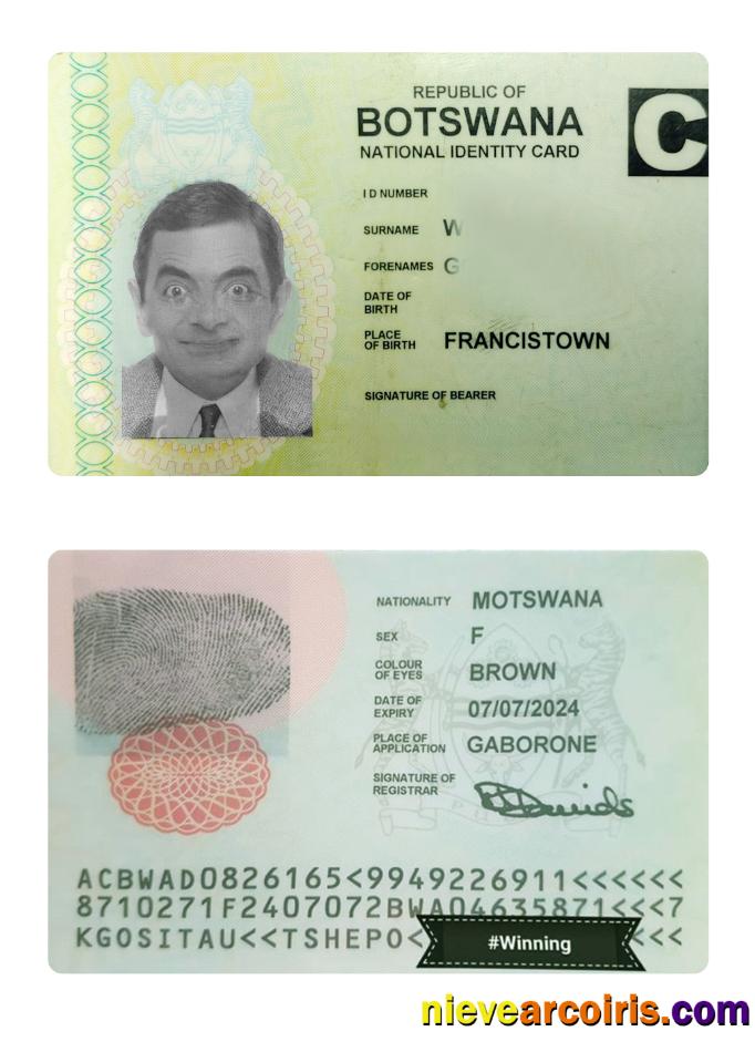 Botswana identity card